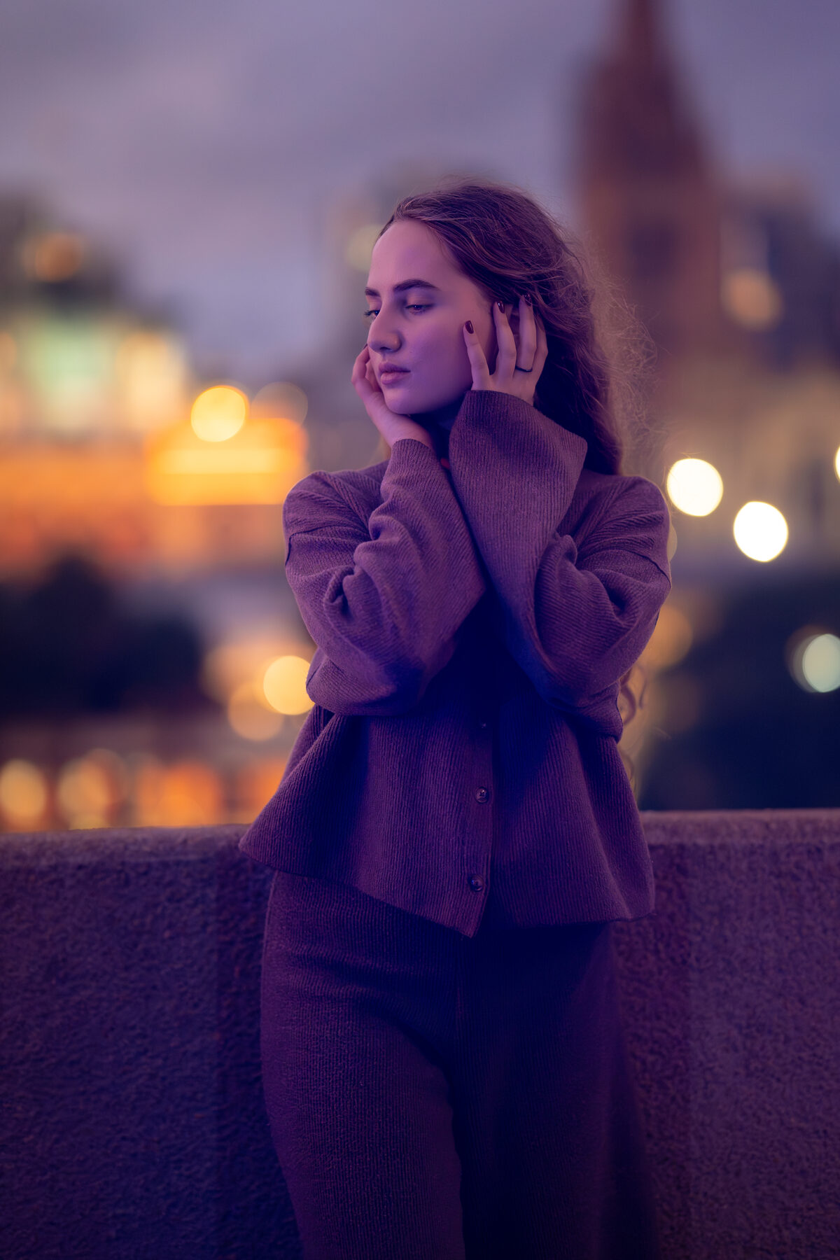 Lavender dusk portrait